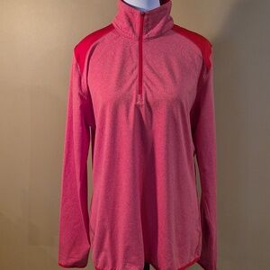 NIKE Quarter-Zip Women's Red Dri-Fit Golf Top SIze XL